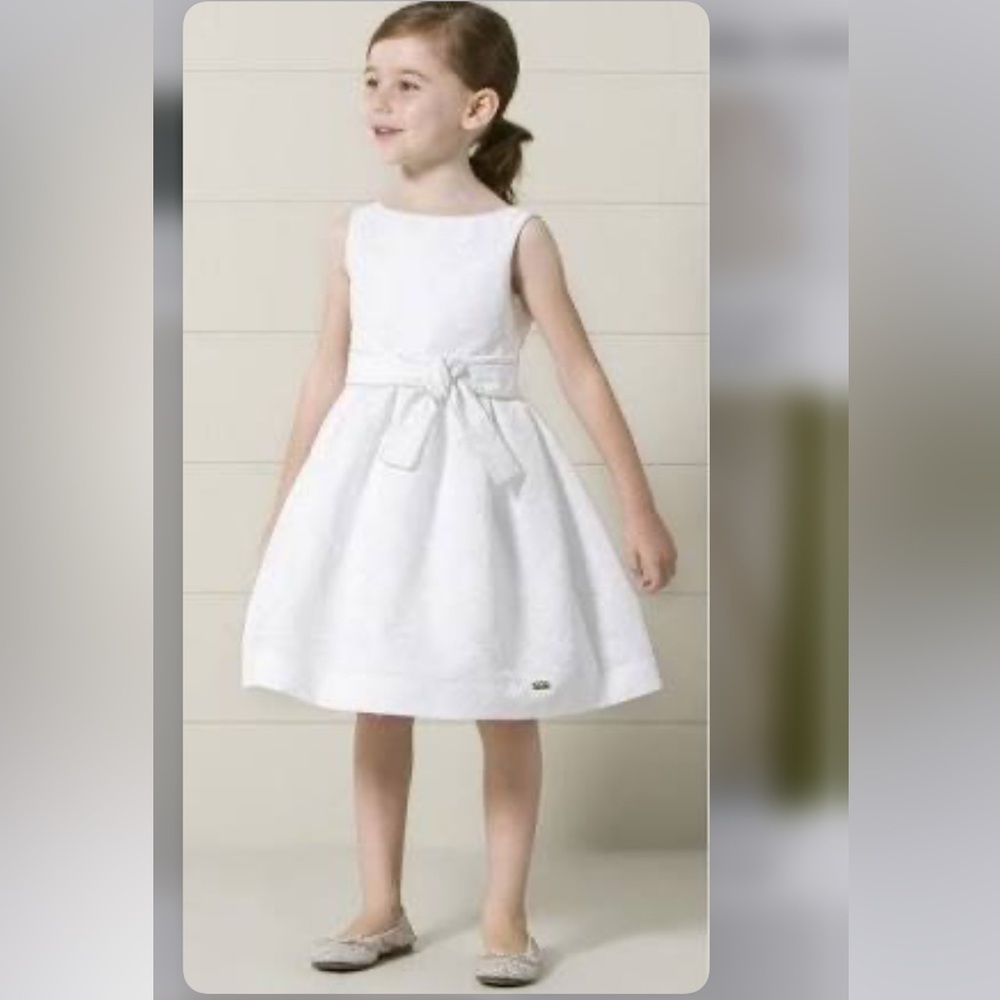 Pili Carrera Spain Linen- Metallic Formal Girls Dress - Picture 9 of 10